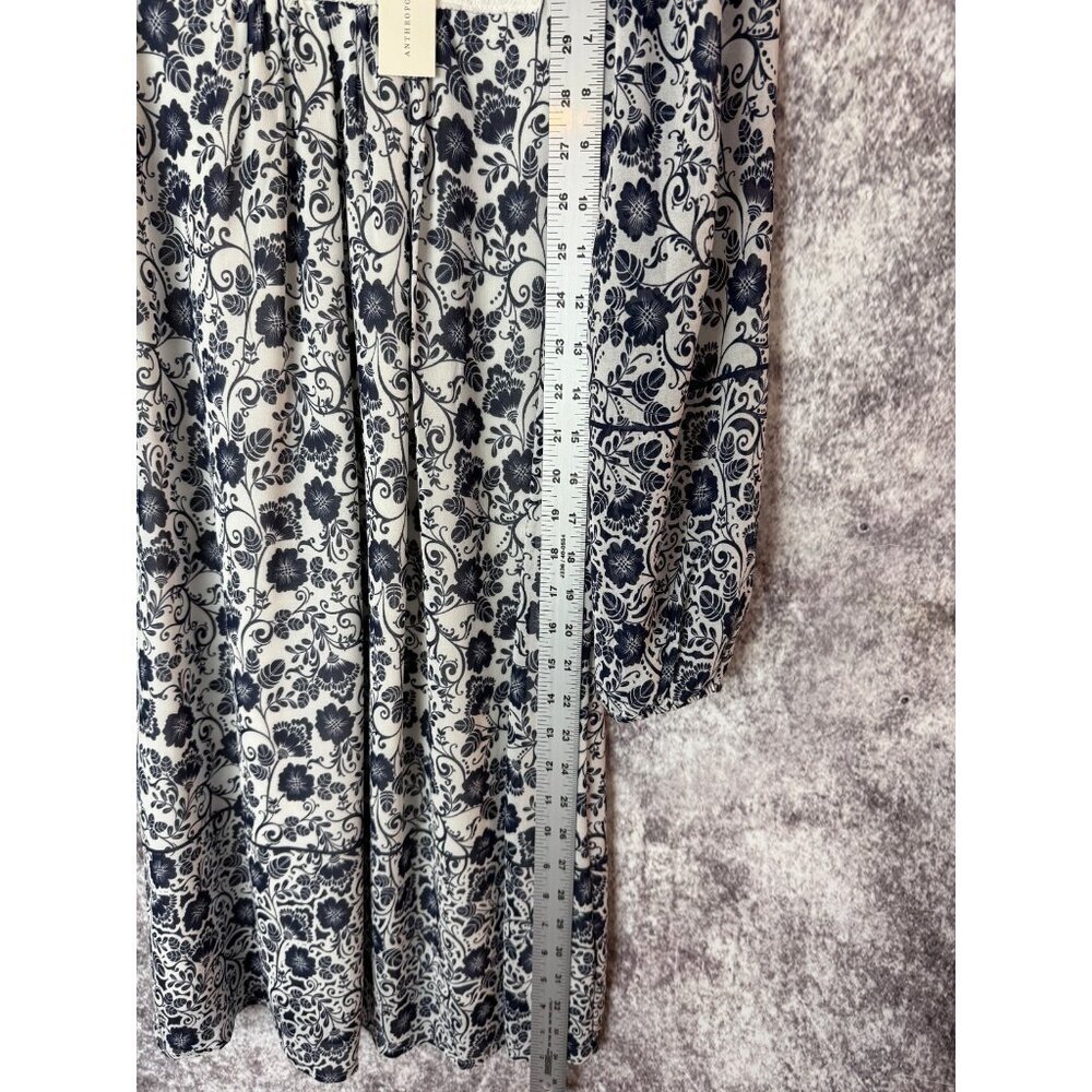 One September Anthropologie Dress womens XS Blue Coquille‎ Floral Cottage Shift - Picture 7 of 9